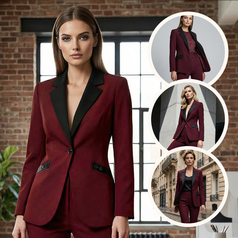 ⏰ ¡Oferta Limitada 50% OFF! 🧥👖 Conjunto de Traje Formal Moderno para Mujer – Chaqueta Elegante y Pantalón Recto, Estilo Sofisticado ✨💼💖