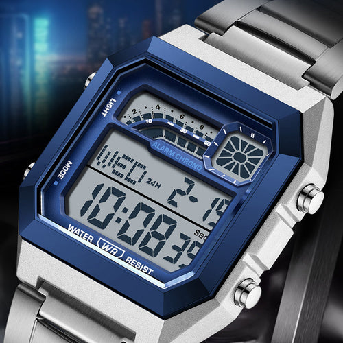 ⌚ Reloj Digital Cuadrado para Hombre – Pantalla Luminosa, Estilo Moderno y Funcionalidad Todo el Día ✨🌟