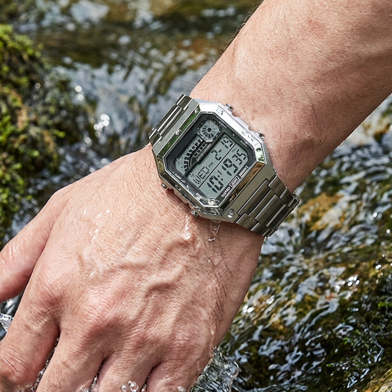 ⌚ Reloj Digital Cuadrado para Hombre – Pantalla Luminosa, Estilo Moderno y Funcionalidad Todo el Día ✨🌟