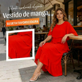 ⏰🔥 ¡50% DE DESCUENTO POR TIEMPO LIMITADO! 👗✨ Vestido Elegante con Mangas de Volantes – Deslumbra en Cada Ocasión 💃💖