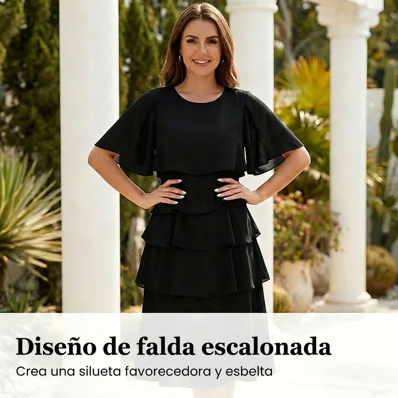 ⏰🔥 ¡50% DE DESCUENTO POR TIEMPO LIMITADO! 👗✨ Vestido Elegante con Mangas de Volantes – Deslumbra en Cada Ocasión 💃💖