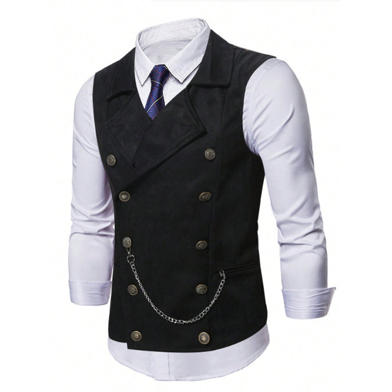 🧥 Chaleco de Vestir Retro para Hombre – Ajustado, Estilo Casual y Elegante para Traje o Esmoquin ✨👔