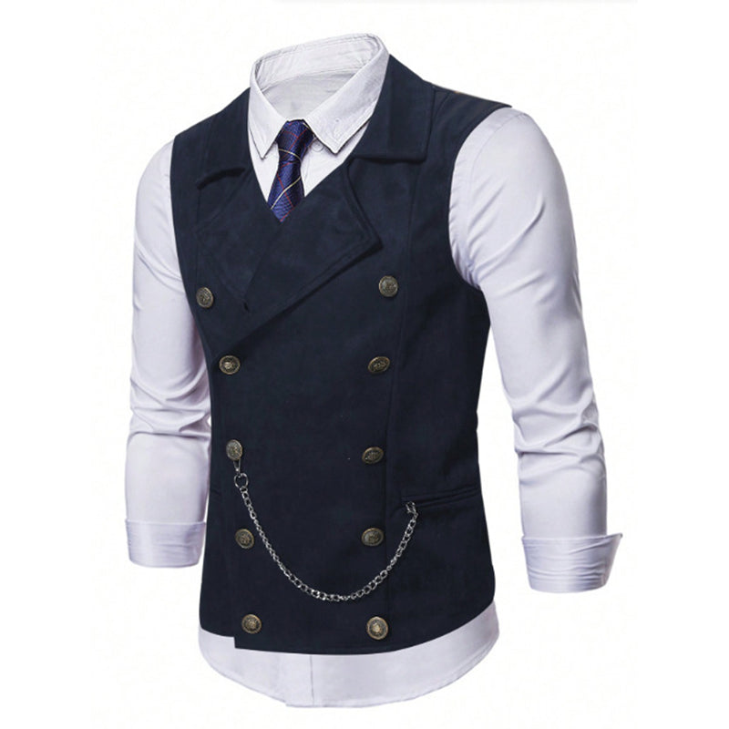 🧥 Chaleco de Vestir Retro para Hombre – Ajustado, Estilo Casual y Elegante para Traje o Esmoquin ✨👔