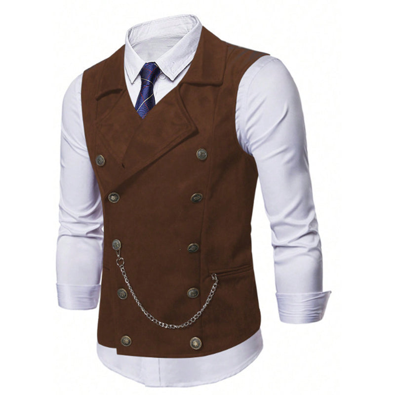🧥 Chaleco de Vestir Retro para Hombre – Ajustado, Estilo Casual y Elegante para Traje o Esmoquin ✨👔