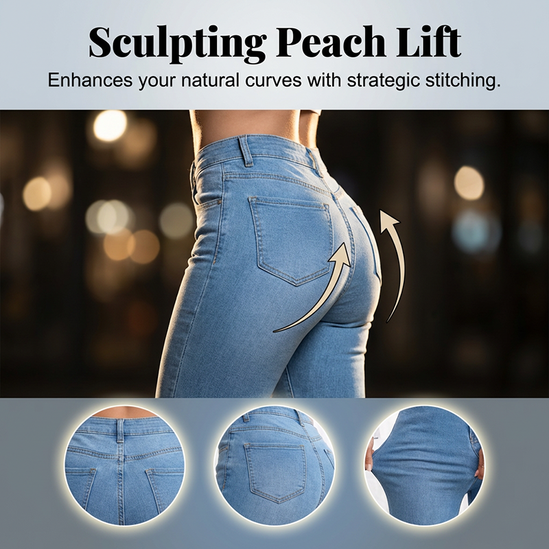 👖 Vaqueros de Cintura Alta Acampanados para Mujer – Elásticos, Cómodos y con Estilo Moderno ✨💖