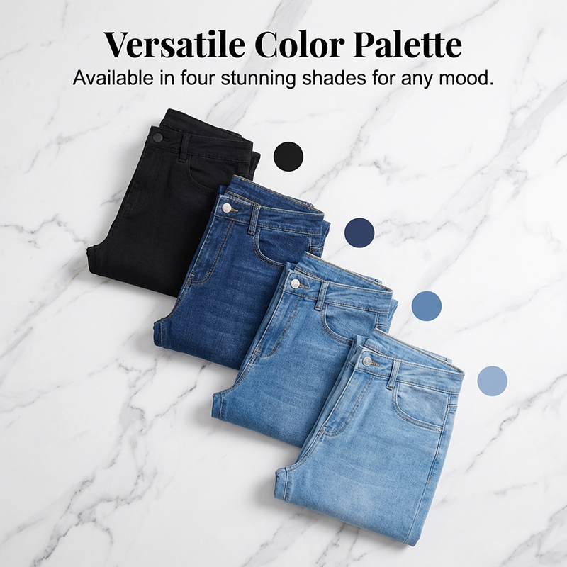 👖 Vaqueros de Cintura Alta Acampanados para Mujer – Elásticos, Cómodos y con Estilo Moderno ✨💖