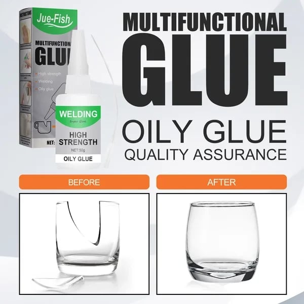 ⏰ ¡Oferta Limitada 50% OFF! ⚡ Pegamento Aceitoso de Alta Resistencia – Fuerte, Duradero y Perfecto para Reparaciones Rápidas 🔧✨🏠