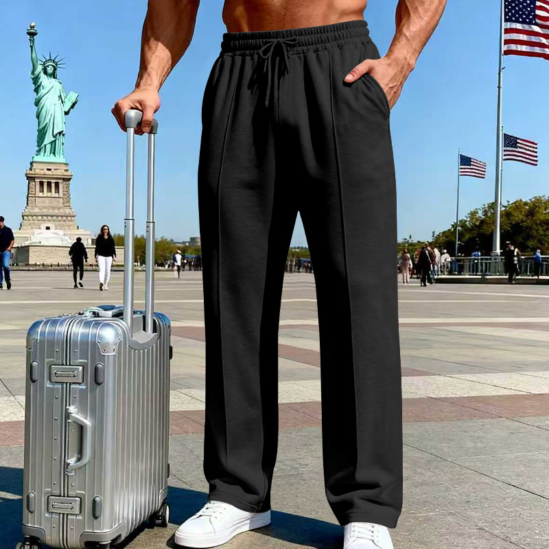 👖 ¡OFERTA POR TIEMPO LIMITADO 50% DE DESCUENTO! 🌀 Pantalones de Cintura Elástica para Hombres con Pierna Recta – Tejido Transpirable, Bolsillos Laterales, 9 Colores y Ajuste Personalizado ✨