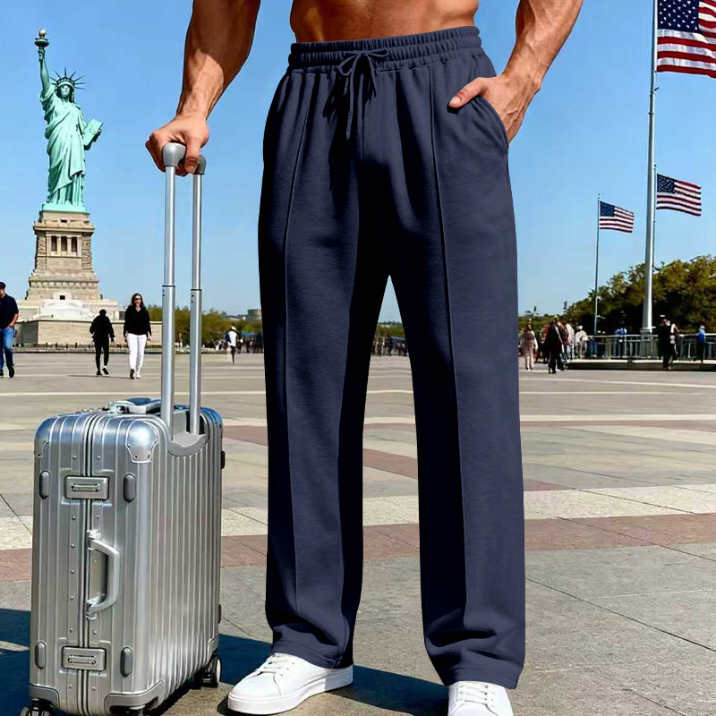 👖 ¡OFERTA POR TIEMPO LIMITADO 50% DE DESCUENTO! 🌀 Pantalones de Cintura Elástica para Hombres con Pierna Recta – Tejido Transpirable, Bolsillos Laterales, 9 Colores y Ajuste Personalizado ✨