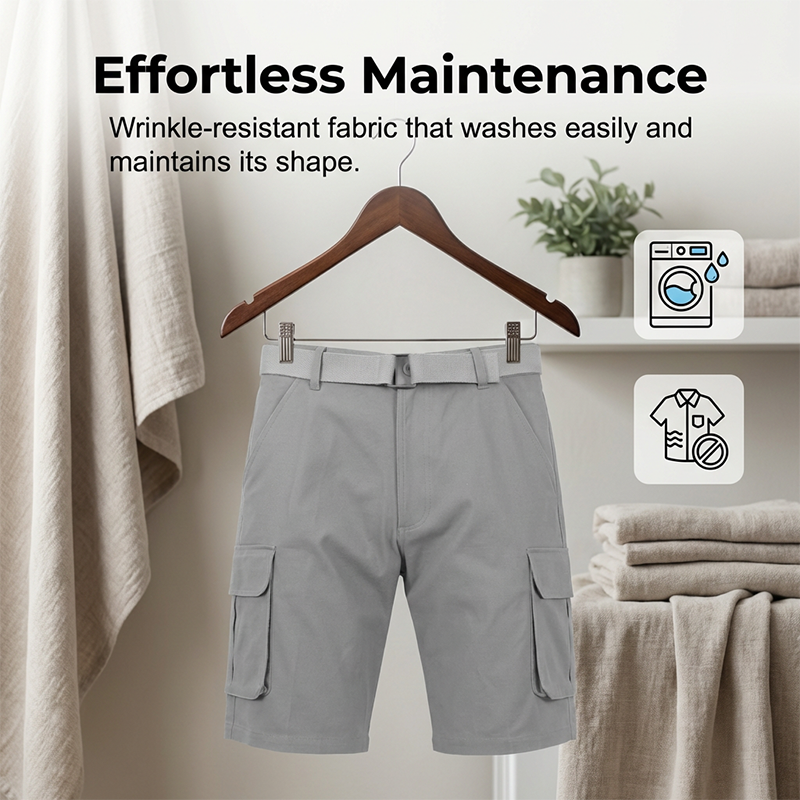 👖 Pantalones Cortos Cargo de Secado Rápido para Hombre – Incluye Cinturón, Comodidad y Estilo al Aire Libre ✨💥