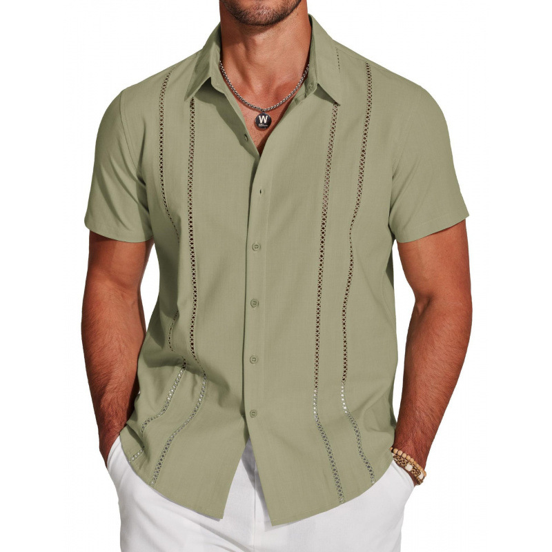 👕🔥 ¡OFERTA 50% OFF! Camisa de Manga Corta Hombre – Estilo Elegante y Casual