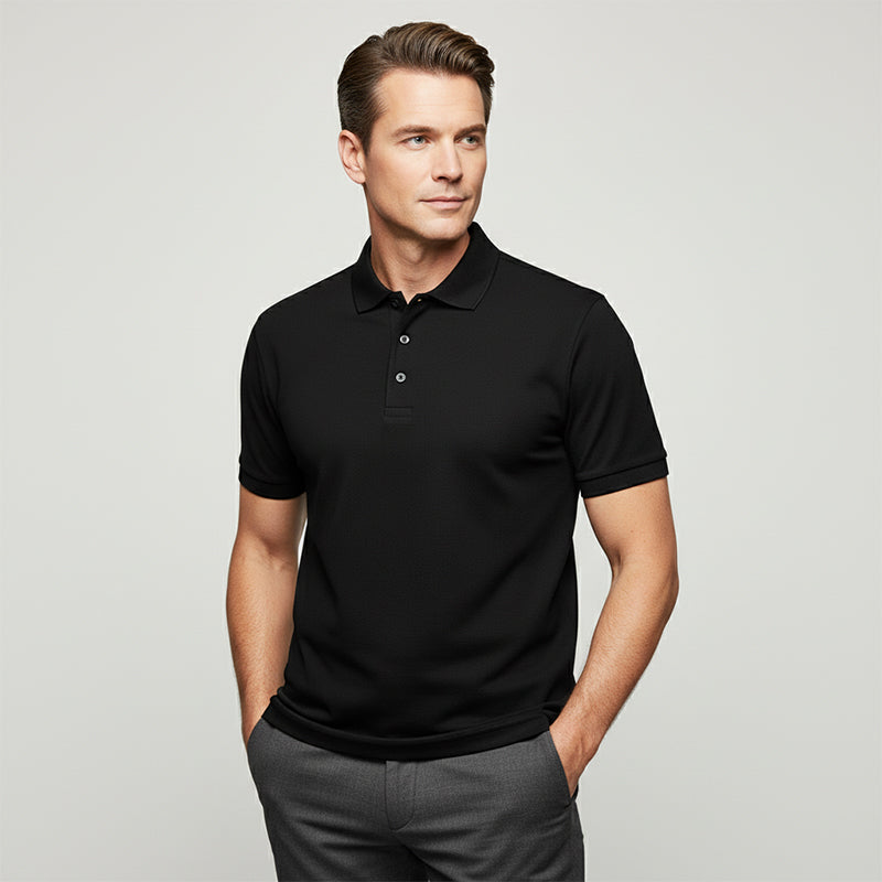 ⏰ ¡Oferta Limitada 50% OFF! 🏆 Camiseta de Hombre de Secado Rápido – Cuello Tipo Solapa y Manga Corta 👔🔥💨