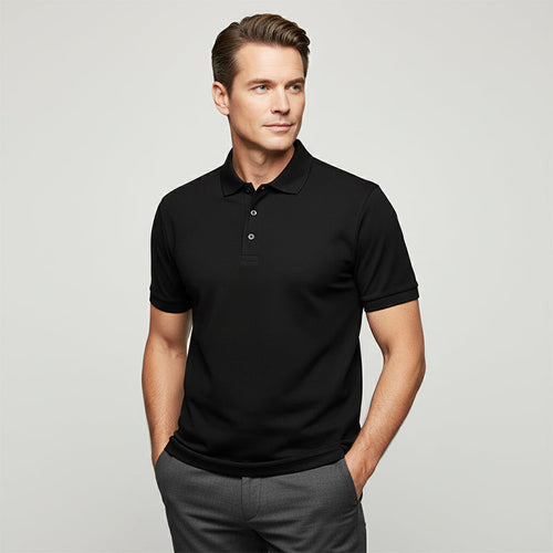 ⏰ ¡Oferta Limitada 50% OFF! 🏆 Camiseta de Hombre de Secado Rápido – Cuello Tipo Solapa y Manga Corta 👔🔥💨