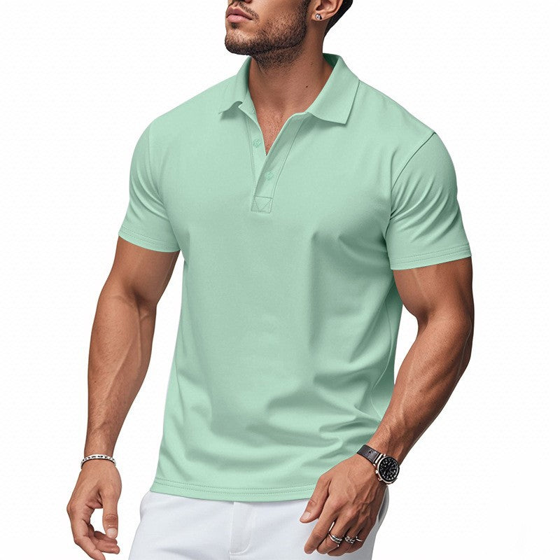 ⏰ ¡Oferta Limitada 50% OFF! 🏆 Camiseta de Hombre de Secado Rápido – Cuello Tipo Solapa y Manga Corta 👔🔥💨