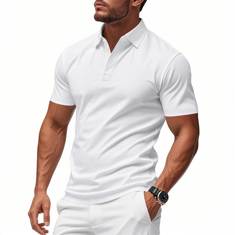 ⏰ ¡Oferta Limitada 50% OFF! 🏆 Camiseta de Hombre de Secado Rápido – Cuello Tipo Solapa y Manga Corta 👔🔥💨