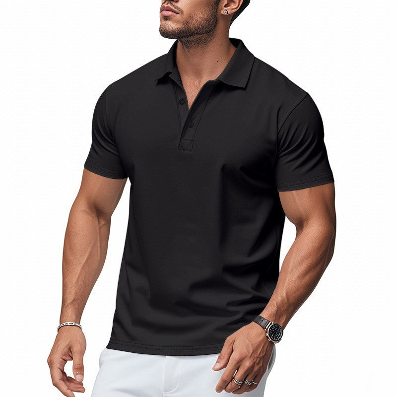 ⏰ ¡Oferta Limitada 50% OFF! 🏆 Camiseta de Hombre de Secado Rápido – Cuello Tipo Solapa y Manga Corta 👔🔥💨