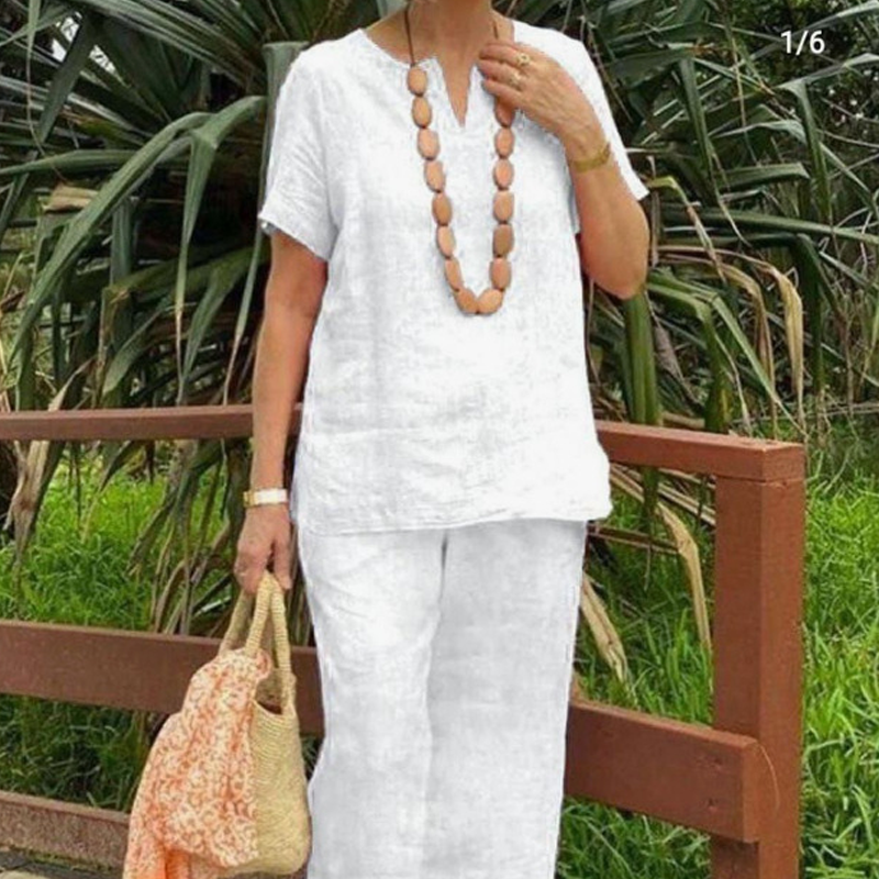 🔥 ¡50% DE DESCUENTO! 🔥 Conjunto Casual para Dama de 2 Piezas – Blusa + Pantalón Súper Cómodo ✨💃 Perfecto para Estilo Diario y Relax 🛍️💖