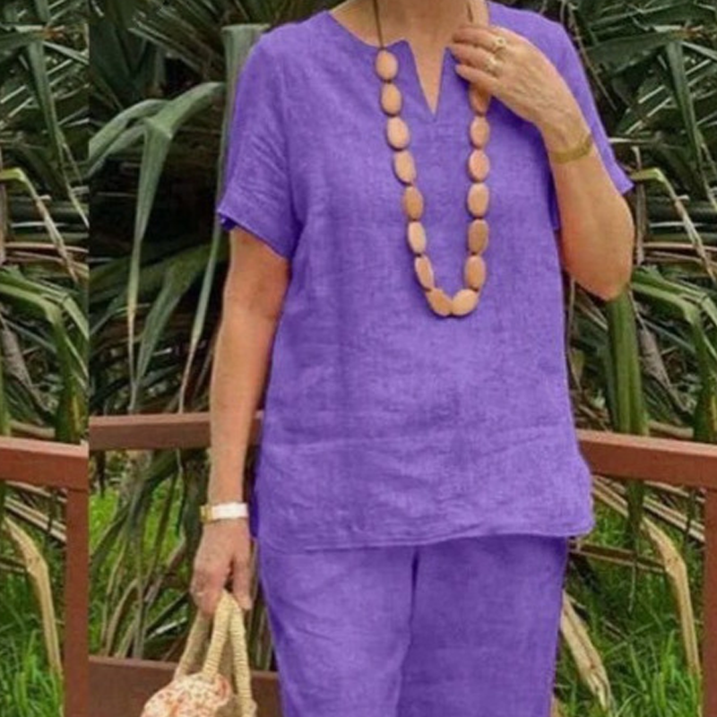 🔥 ¡50% DE DESCUENTO! 🔥 Conjunto Casual para Dama de 2 Piezas – Blusa + Pantalón Súper Cómodo ✨💃 Perfecto para Estilo Diario y Relax 🛍️💖