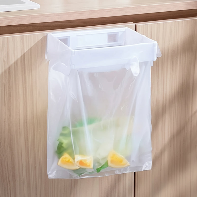 🗑️ Soporte plegable para bolsas de basura, montado en la pared, sin taladros: ahorra espacio, es fácil y conveniente ✨🏠