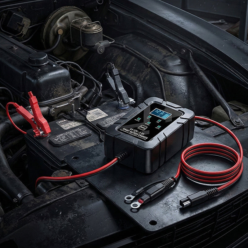 ⏰🔥 ¡50% DE DESCUENTO POR TIEMPO LIMITADO! ⚡ Cargador de Batería Automático 1.5A – Compatible 6V/12V y Seguro para tu Auto 🚗🔋