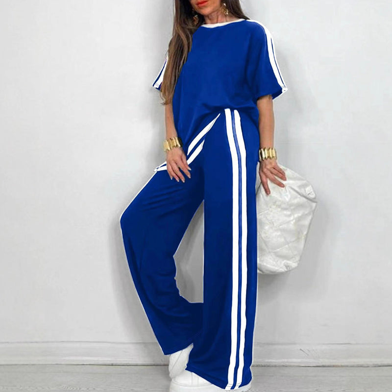 ✨🔥 ¡OFERTA 50% OFF! Conjunto Deportivo de 2 Piezas con Rayas – Estilo Casual y Cómodo