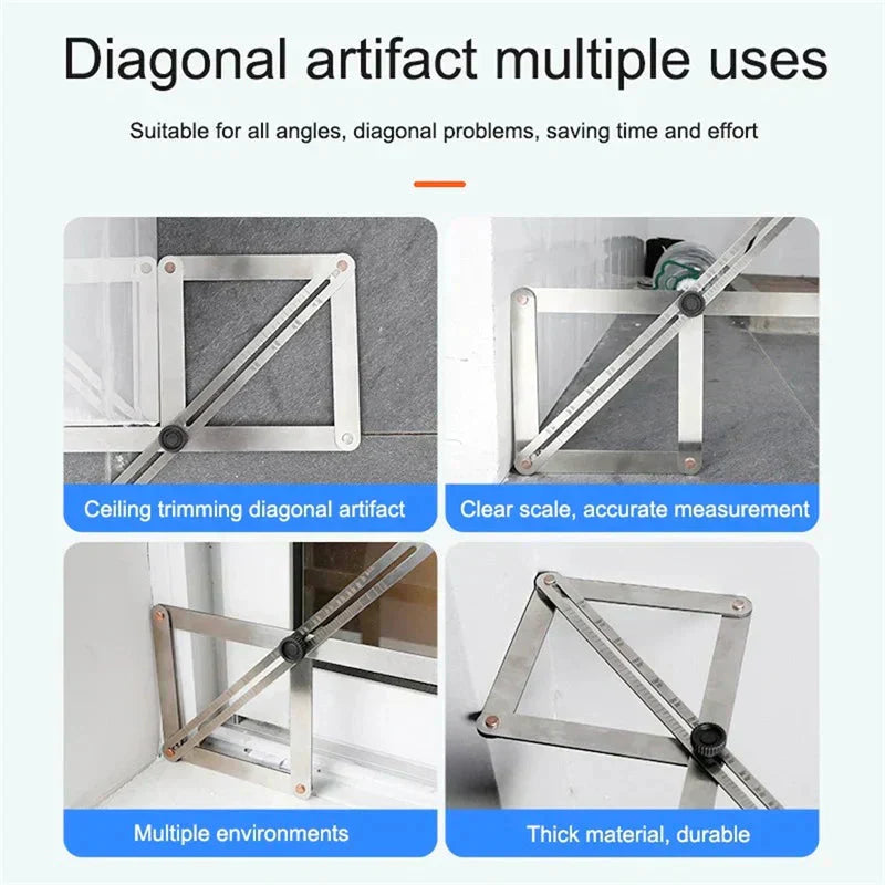 📐 Regla Diagonal Multifuncional para Carpintería – Precisión y Versatilidad en tus Proyectos ✨🛠️