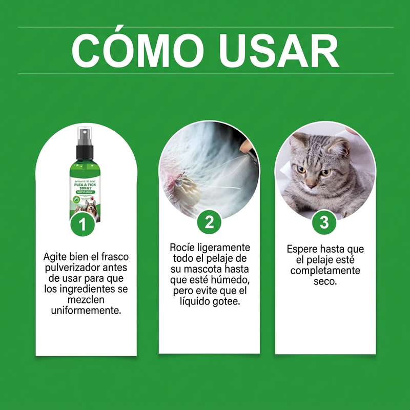 ⏰🔥 ¡50% DE DESCUENTO POR TIEMPO LIMITADO! 🐶🐱 Spray Natural Antipulgas y Garrapatas – Protege a tus Mascotas de Forma Segura y Efectiva 🌿✨
