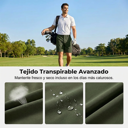 ⏰🔥 ¡50% DE DESCUENTO POR TIEMPO LIMITADO! ⛳ Pantalones cortos de golf de alto rendimiento para hombre con elasticidad en 4 direcciones: ligeros, transpirables y diseñados para la máxima comodidad 🏌️‍♂️✨