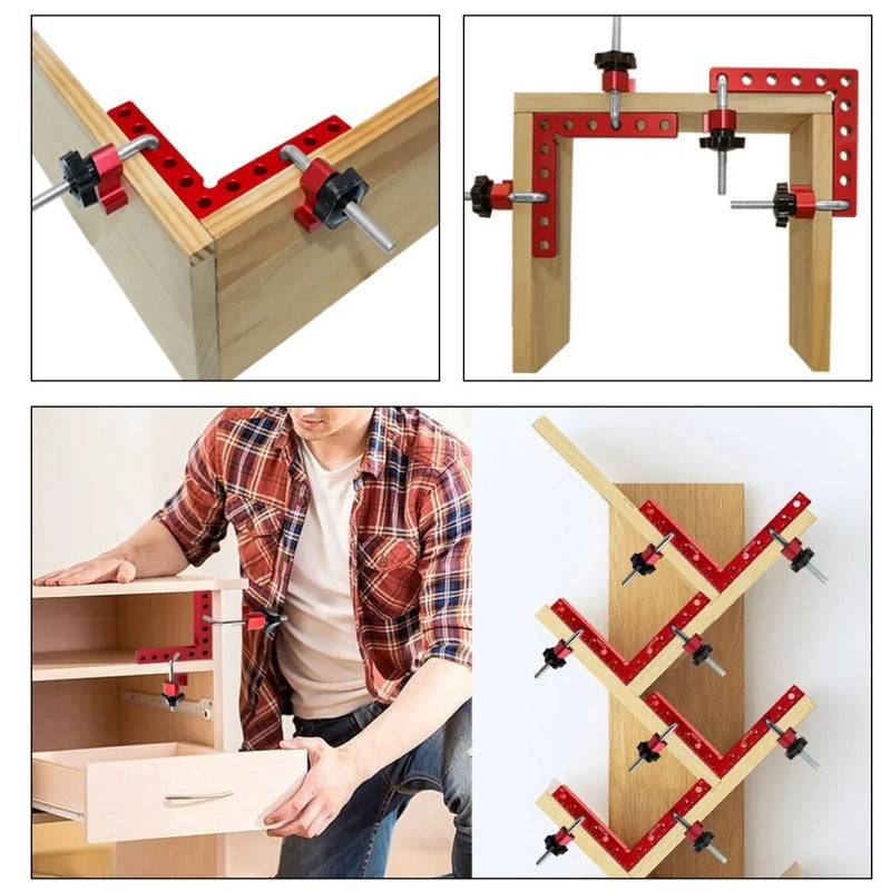 ⏰ ¡Oferta Limitada 50% OFF! 🔥 Kit de Soporte de Posicionamiento 90° con Abrazaderas en Ángulo Recto – Precisión y Estabilidad en Cada Proyecto 🛠️📐✨