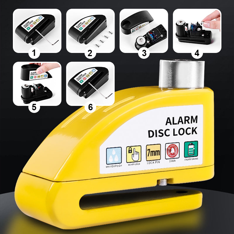 ⏰ ¡Oferta Limitada 50% OFF! 🔒 Candado de Disco con Alarma para Motocicleta – Seguridad Instantánea y Efecto Disuasorio Fuerte 🏍️✨