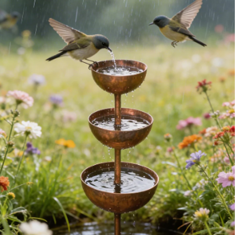 🕊️🌿 ¡OFERTA 50% OFF! Comedero y Bebedero para Pájaros de Jardín – Diseño Rústico