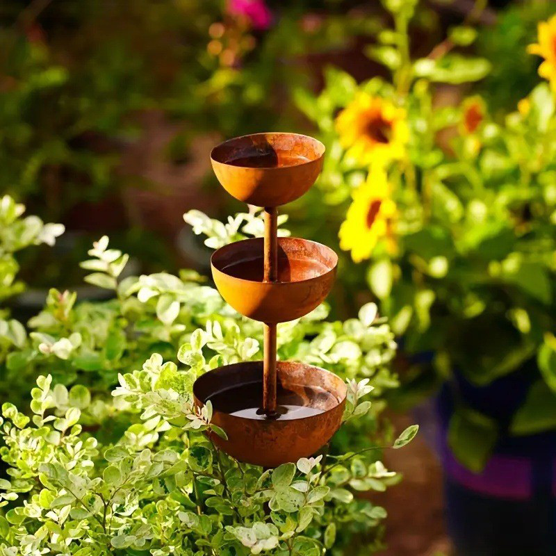 🕊️🌿 ¡OFERTA 50% OFF! Comedero y Bebedero para Pájaros de Jardín – Diseño Rústico