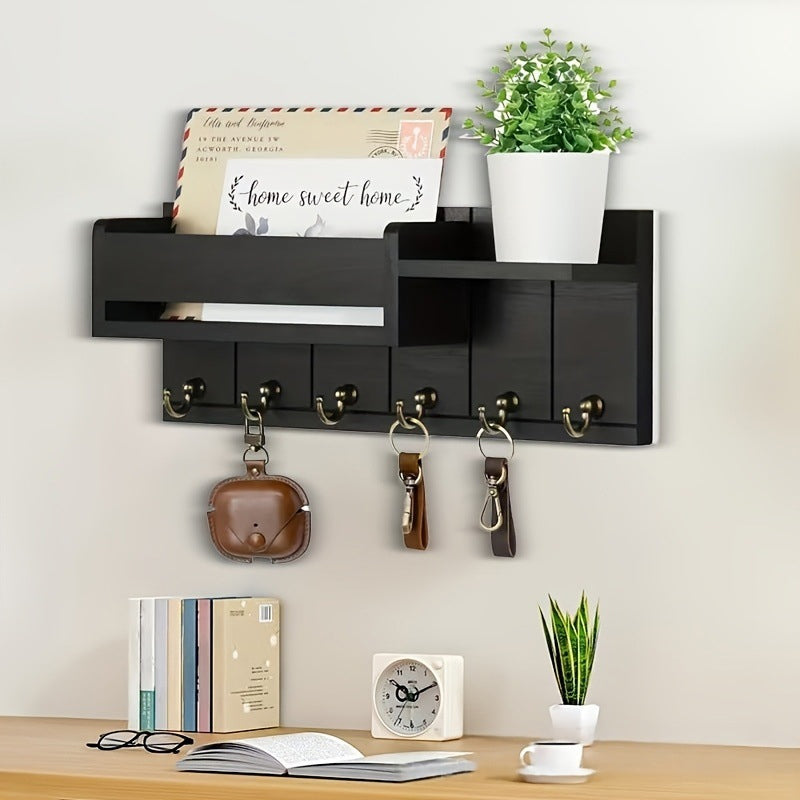 ⏰ ¡Oferta Limitada 50% OFF! 🗝️📬 Soporte de Pared para Correo y Llaves con Estante – Organiza y Ahorra Espacio en tu Hogar ✨🏠