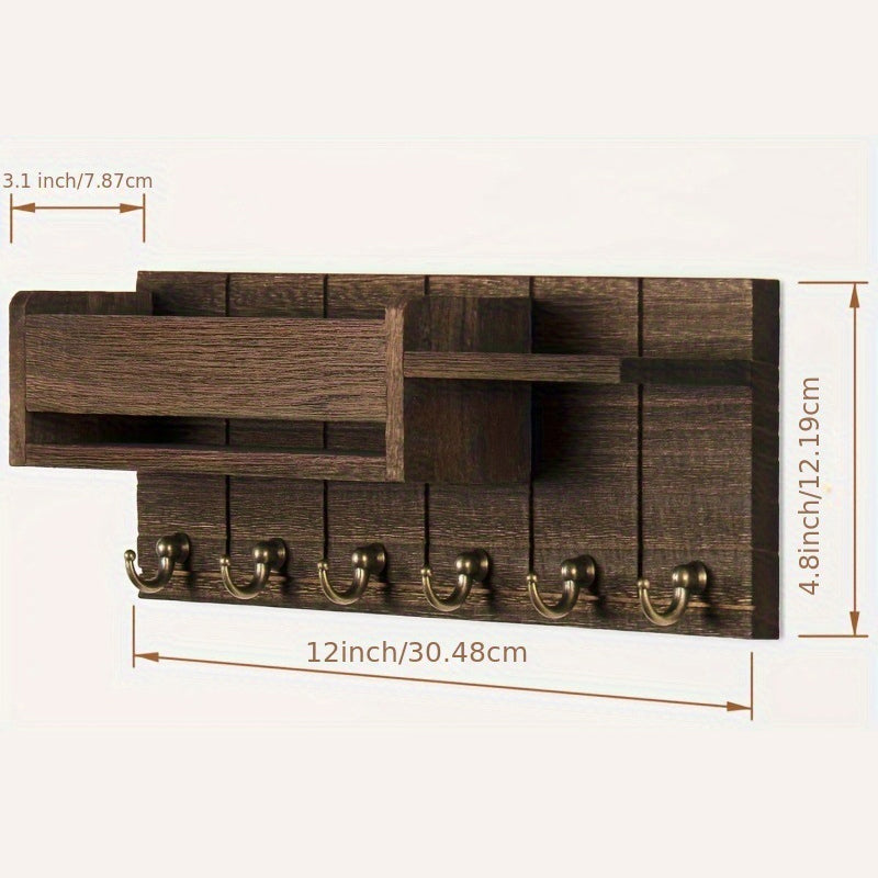 ⏰ ¡Oferta Limitada 50% OFF! 🗝️📬 Soporte de Pared para Correo y Llaves con Estante – Organiza y Ahorra Espacio en tu Hogar ✨🏠
