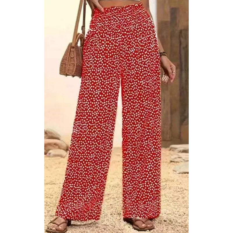 ⏰🔥 ¡Oferta Limitada 50% OFF! 👖 Pantalones de Mujer de Talle Alto – Pierna Ancha, Cintura Elástica y Corte Fluido 🌸🌿