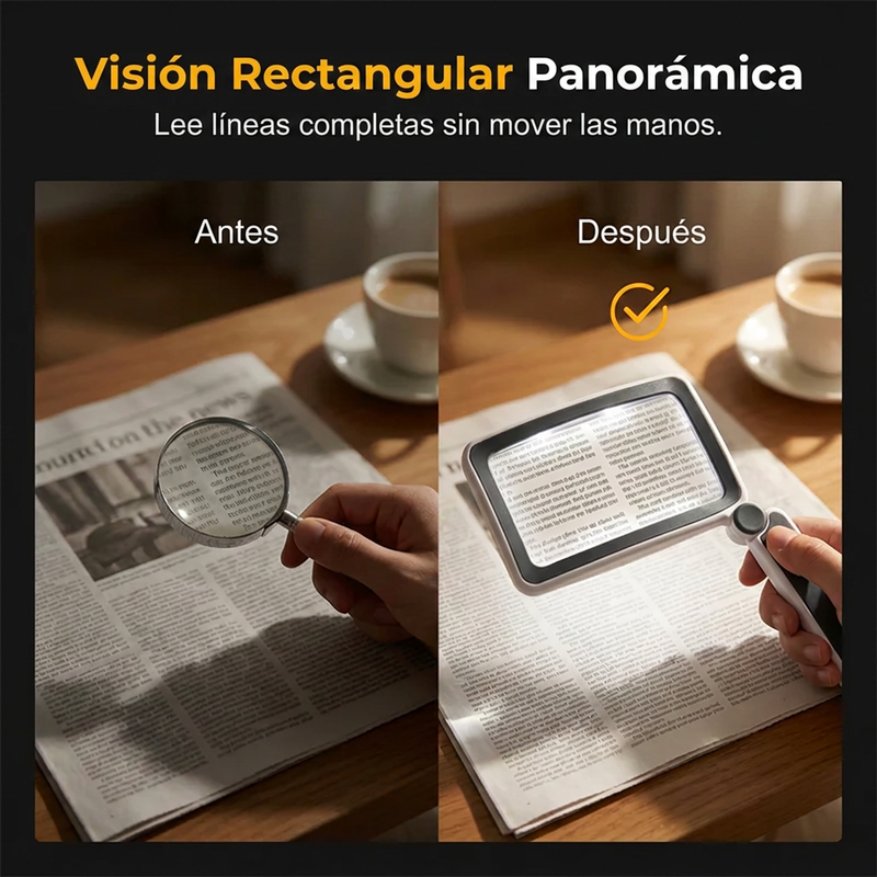 ⏰🔥 ¡50% DE DESCUENTO POR TIEMPO LIMITADO! 🔍✨ Lupa de Lectura LED – 4x de Aumento, Plegable y Perfecta para Personas con Vista Débil 👵💖