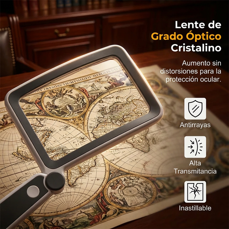 ⏰🔥 ¡50% DE DESCUENTO POR TIEMPO LIMITADO! 🔍✨ Lupa de Lectura LED – 4x de Aumento, Plegable y Perfecta para Personas con Vista Débil 👵💖