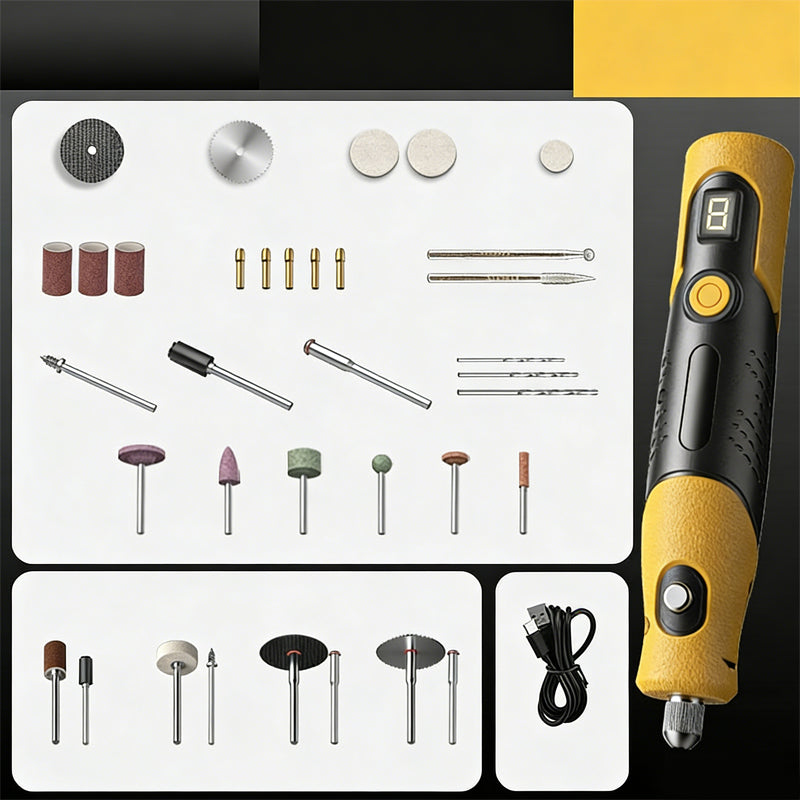 ⏰ ¡Oferta Limitada 50% OFF! 🔧 Kit Versátil de Amoladora Eléctrica Portátil – Potente, Precisa y Fácil de Usar ⚡✨