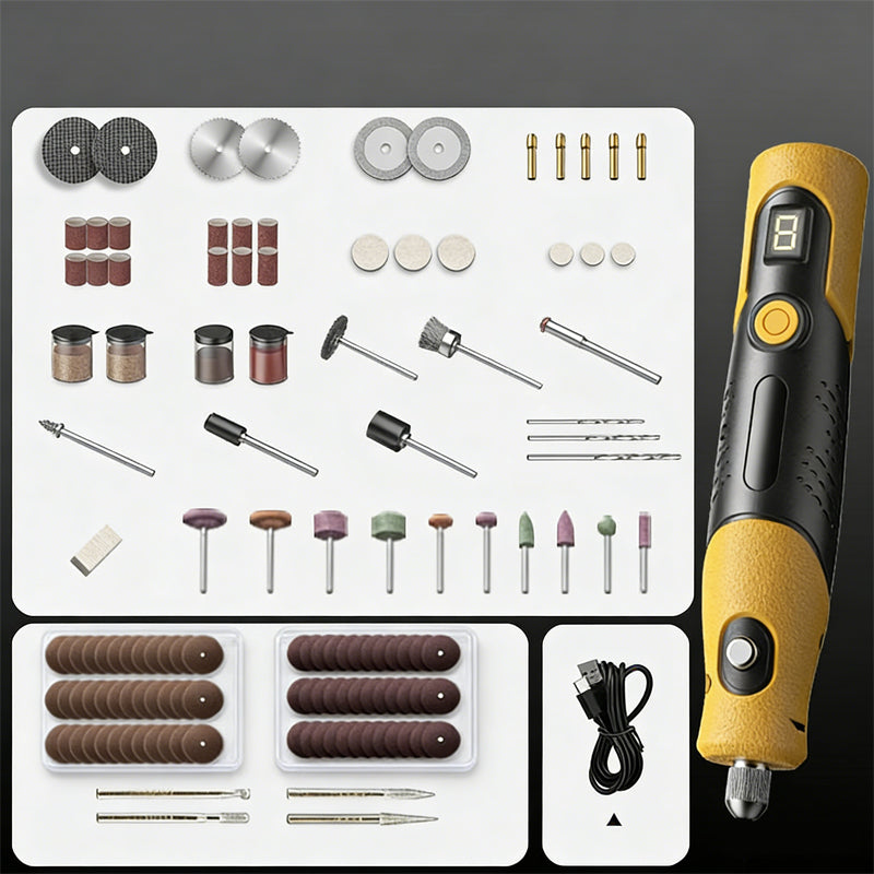 ⏰ ¡Oferta Limitada 50% OFF! 🔧 Kit Versátil de Amoladora Eléctrica Portátil – Potente, Precisa y Fácil de Usar ⚡✨