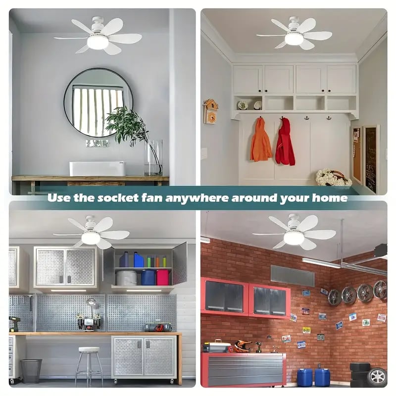 ⏰🔥 ¡50% DE DESCUENTO POR TIEMPO LIMITADO! 🌬️ Ventilador de Techo 2 en 1 – Portátil, Con Luz y Control Remoto para Máxima Comodidad ✨💡
