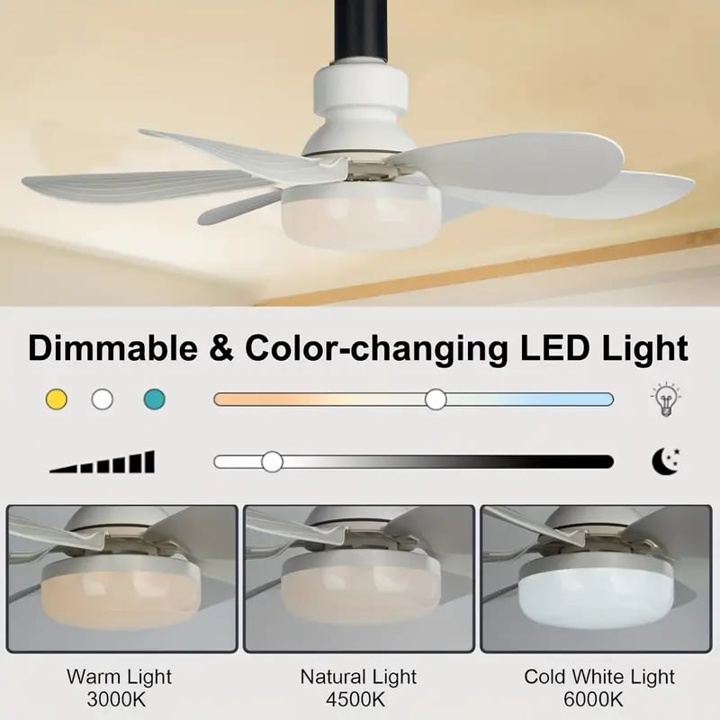 ⏰🔥 ¡50% DE DESCUENTO POR TIEMPO LIMITADO! 🌬️ Ventilador de Techo 2 en 1 – Portátil, Con Luz y Control Remoto para Máxima Comodidad ✨💡