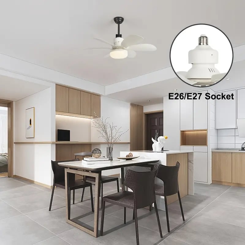 ⏰🔥 ¡50% DE DESCUENTO POR TIEMPO LIMITADO! 🌬️ Ventilador de Techo 2 en 1 – Portátil, Con Luz y Control Remoto para Máxima Comodidad ✨💡