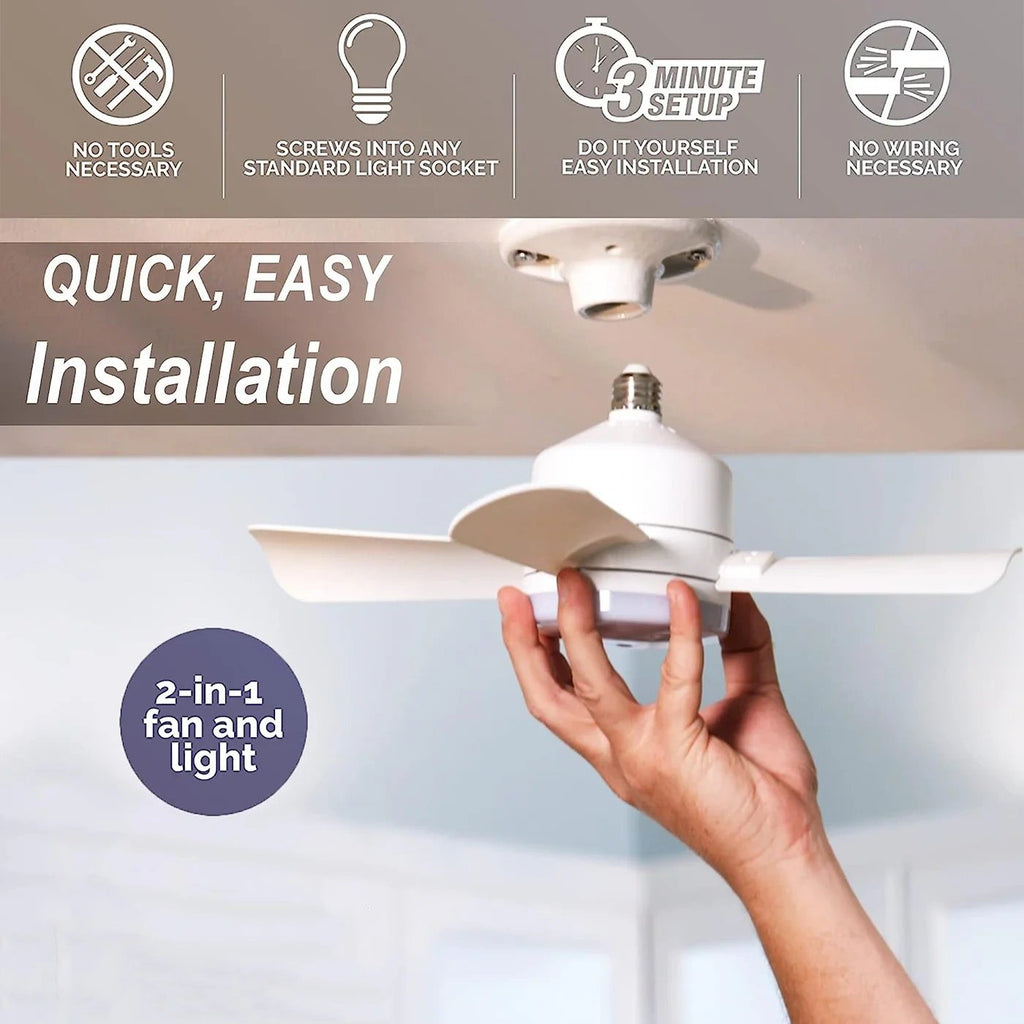 ⏰🔥 ¡50% DE DESCUENTO POR TIEMPO LIMITADO! 🌬️ Ventilador de Techo 2 en 1 – Portátil, Con Luz y Control Remoto para Máxima Comodidad ✨💡