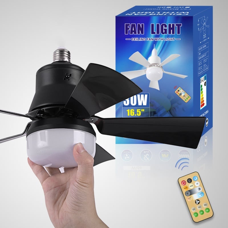 ⏰🔥 ¡50% DE DESCUENTO POR TIEMPO LIMITADO! 🌬️ Ventilador de Techo 2 en 1 – Portátil, Con Luz y Control Remoto para Máxima Comodidad ✨💡