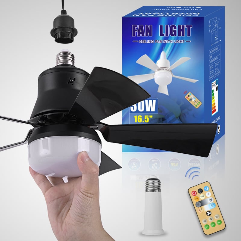 ⏰🔥 ¡50% DE DESCUENTO POR TIEMPO LIMITADO! 🌬️ Ventilador de Techo 2 en 1 – Portátil, Con Luz y Control Remoto para Máxima Comodidad ✨💡