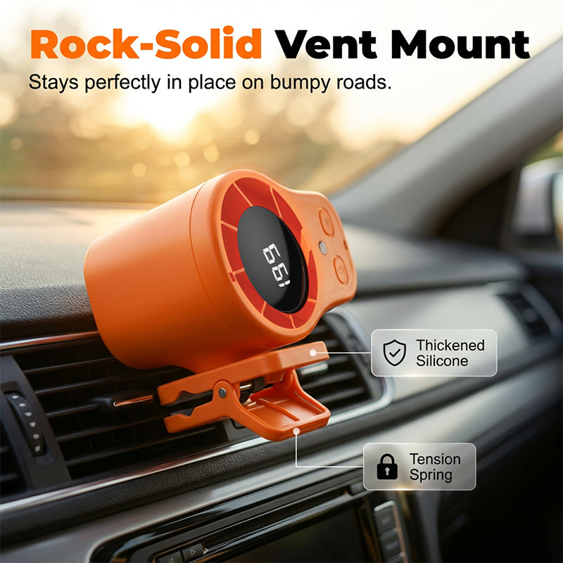 🚗❄️ ¡OFERTA 50% OFF! Ventilador Portátil para Auto con LED – Aire Fresco en Segundos