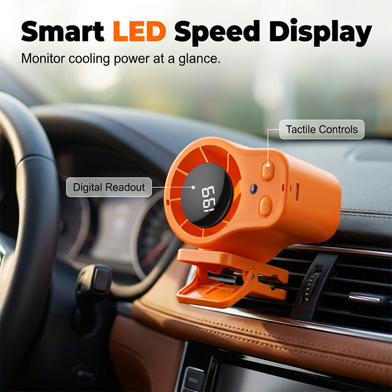 🚗❄️ ¡OFERTA 50% OFF! Ventilador Portátil para Auto con LED – Aire Fresco en Segundos
