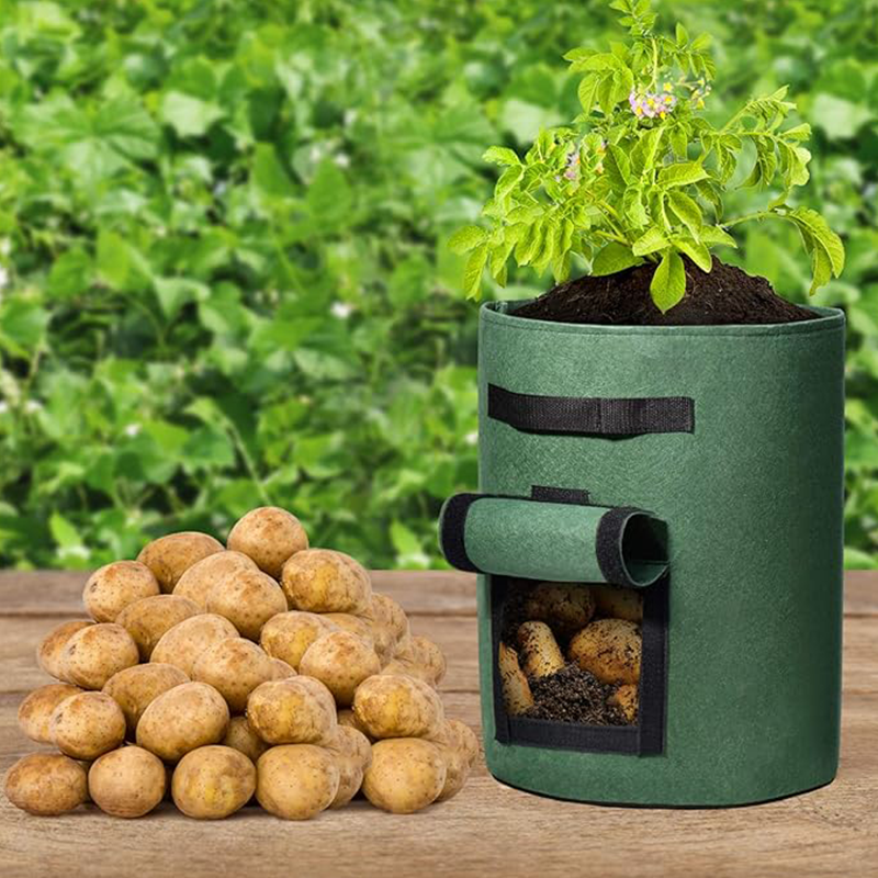 🔥Ofertas especiales: bolsa de tela para cultivar patatas con ventana de cosecha