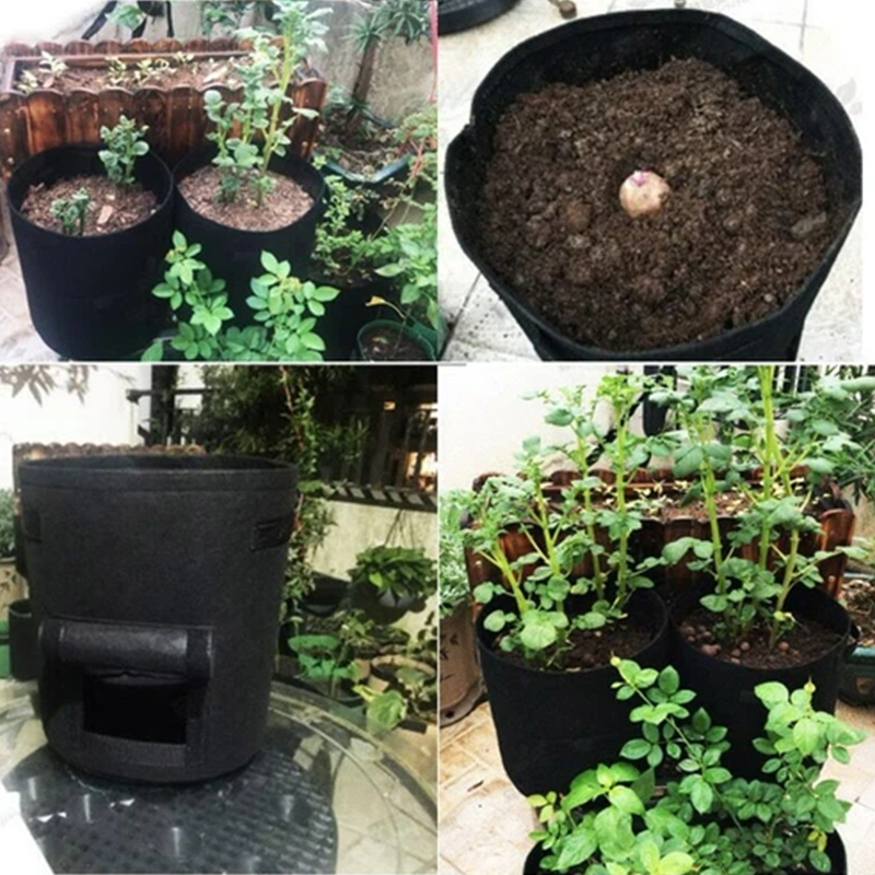 🔥Ofertas especiales: bolsa de tela para cultivar patatas con ventana de cosecha