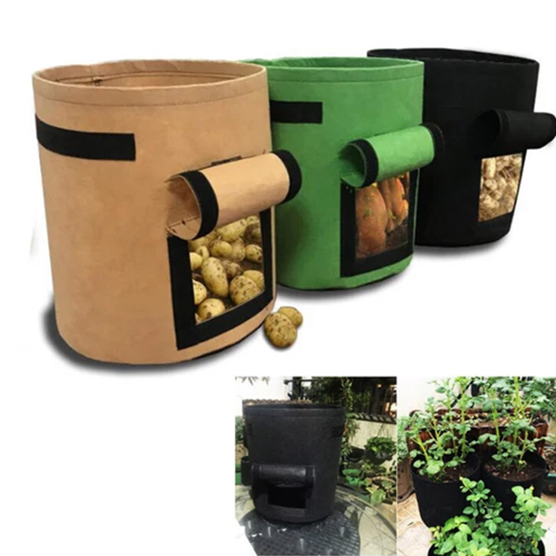 🔥Ofertas especiales: bolsa de tela para cultivar patatas con ventana de cosecha